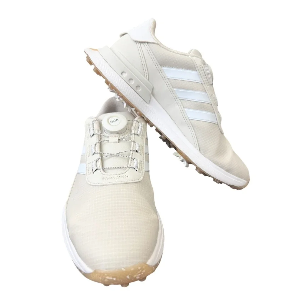 adidas Women S2G BOA 24 Golf Shoes Size 7 Orbit Grey/White Gold Metallic